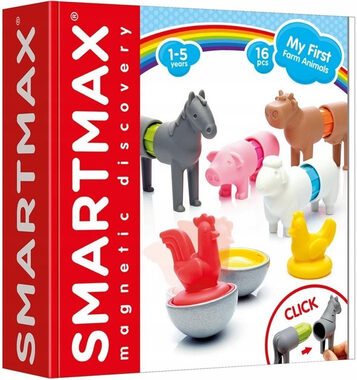 SMARTMAX Magnetická stavebnica Moja prvá farma 16 dielikov