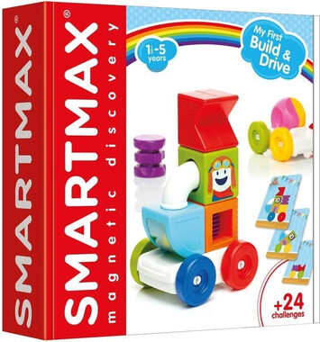 SMARTMAX Magnetická stavebnica Moji prvé Build & Drive 10 dielikov