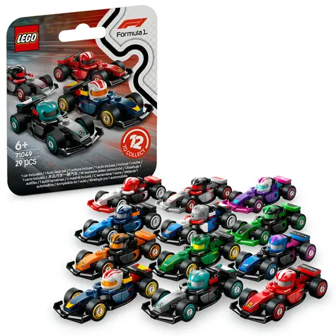 LEGO® Minifigúrky 71049 Zberateľské pretekárske autá F1® / Počet dielikov: 29 / od 6 rokov