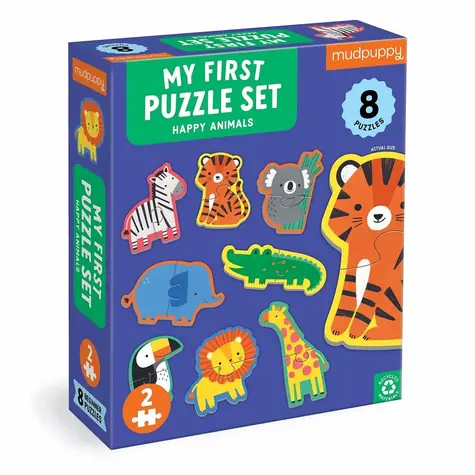 Mudpuppy Puzzle Moje prvé puzzle Veselé zvieratká / od 2 rokov