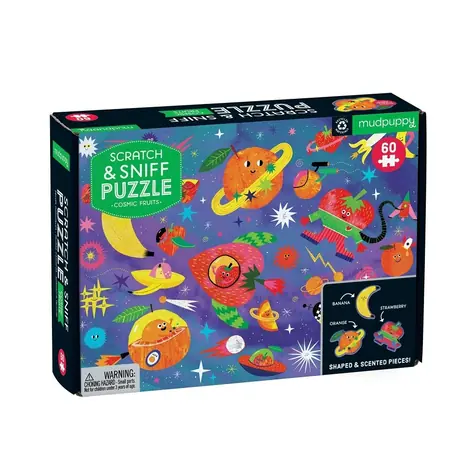 Mudpuppy Puzzle Vesmírne ovocie s vôňou / 60 dielikov / od 4 rokov