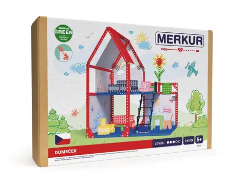 Merkur - Domček pre bábiky - 34x39x25 cm / 345 dielikov / od 5 rokov