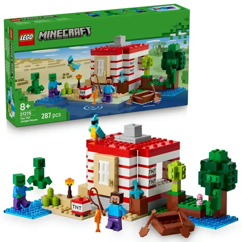 LEGO® Minecraft® 21275 TNT dom v džungli / Počet dielikov: 287 / od 8 rokov