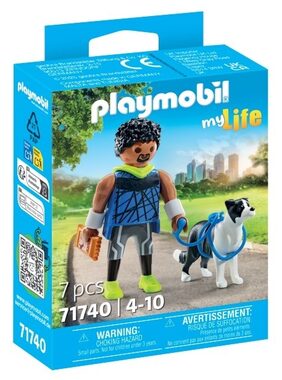 Playmobil® My Life 71740 Bežec s border kóliou / Počet dielikov: 7 / od 4 rokov