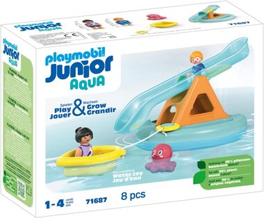 Playmobil® Junior Aqua 71687 Kúpací ostrov so šmykľavkou / Počet dielikov: 8 / od 1 roka