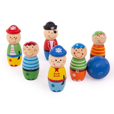 Bigjigs Toys Drevené kolky Piráti / od 3 rokov