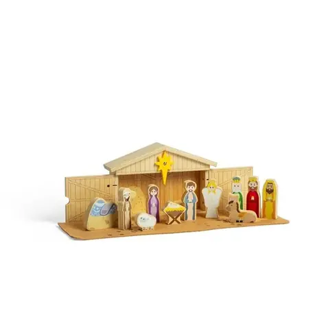Bigjigs Toys Drevený Betlehem / 13 dielikov / od 2 rokov