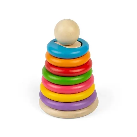 Bigjigs Toys Nasadzovanie tvarov na tyč / od 12 mesiacov