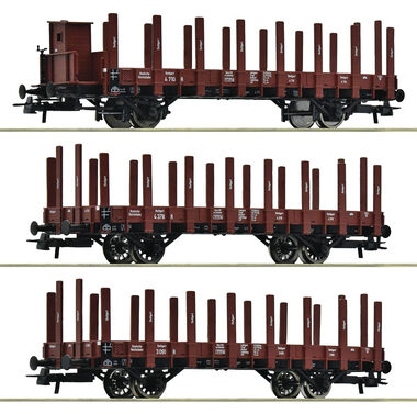 Roco 6600041 Sada 3 ks kolových vozov Typ Rlmmp II / Mierka: H0 (1:87) / Dĺžka: 404 mm / 15 rokov 