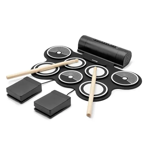 Huslog Elektronické bicie / 2x 3 W / USB-C / 3.5 mm jack