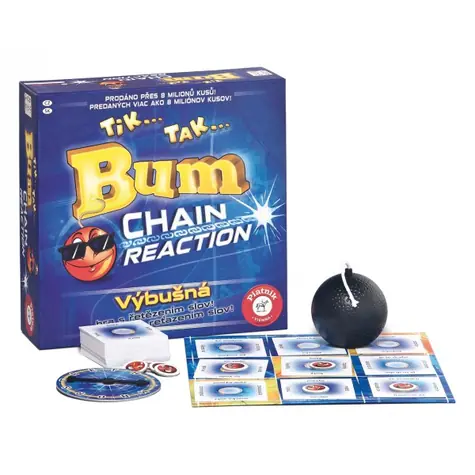 Piatnik Tik Tak Bum Chain Reaction / Dĺžka hry: 20-30 minút / Počet hráčov: 2-8 / od 12 rokov 