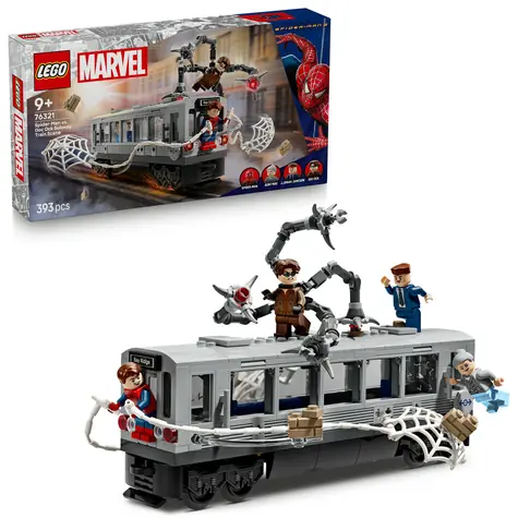 LEGO® | MARVEL 76321 Spider-Man vs. Doc Ock: Scéna v metre / Počet dielikov: 393 / od 9 rokov
