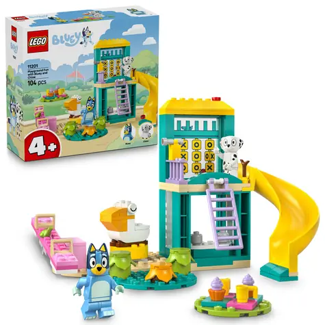 LEGO® Bluey 11201 Bluey, Chloe a zábava na ihrisku / Počet dielikov: 104 / od 4 rokov