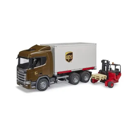 Bruder Logistické vozidlo Scania UPS s vysokozdvižným vozíkom / od 4 rokov