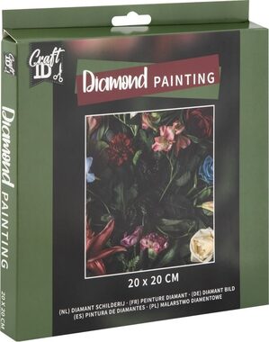 GRAFIX Diamantové maľovanie Kvety / 20x20 cm