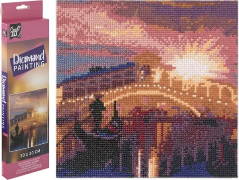 GRAFIX Diamantové maľovanie Most Ponte di Rialto / 30x30 cm