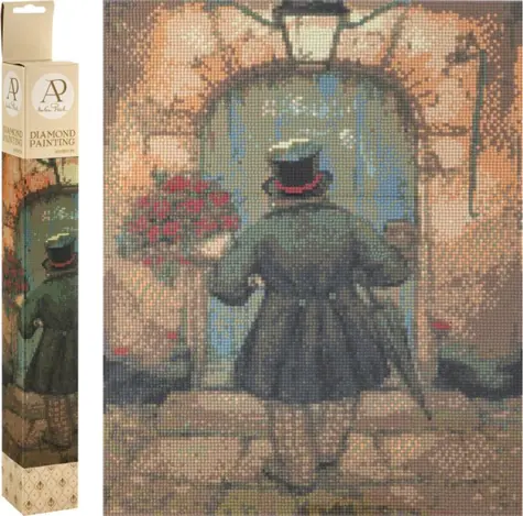 GRAFIX Diamantové maľovanie Muž s ružami / 40x50 cm