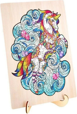 GRAFIX Obrysové puzzle Jednorožec / 130 dielikov / od 7 rokov
