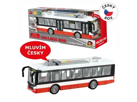 MaDe 08517 - Trolejbus s Českým hlasom, 7 x 10 x 28 cm