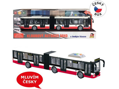 MaDe 09023 - Autobus na zotrvačník 44 cm, hovorí česky, hlási zastávky, CZ design