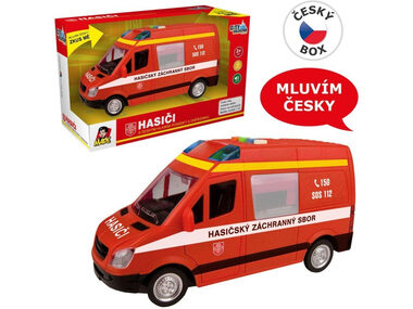 MaDe 10857 - Hašičská dodávka na zotrvačník so zvukom
