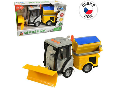 MaDe 12411 - Odpratávacie vozidlo na zotrvačník, so svetlom a zvukom, 25 cm