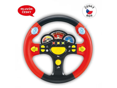 MaDe 87784 - zvukový volant červená česky hovoriaca