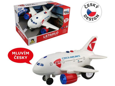 MaDe 98535 - Lietadlo ČSA s hlásením kapitána a letušky, na zotrvačník, 20 cm