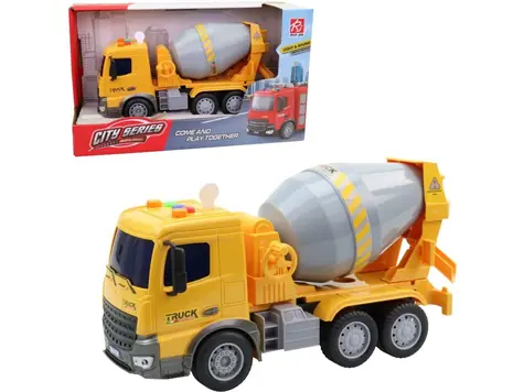 MaDe 14446 - Auto domiešavač na zotrvačník, na batérie, so svetlom a zvukom, 25 x 8 x14 cm