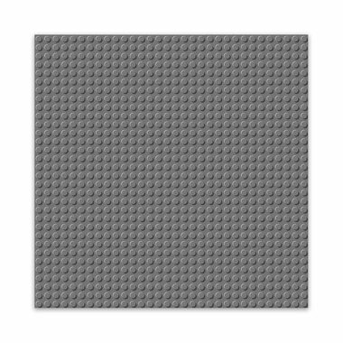 BRIXIES PLUS 225.011 Základná podložka na stavanie - tmavo šedá 25,5 x 25,5 cm