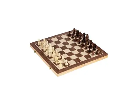 GOKI Drevený šach 2v1 magnetický / od 7 rokov / počet hráčov: 2