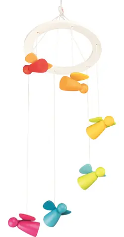 GOKI Drevený závesný kolotoč Anjeli / od 0 rokov