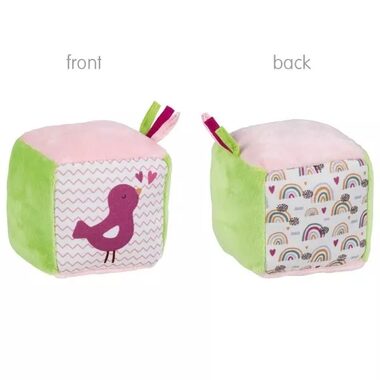 GOKI Látková kocka Vtáčik a dúha / od 0 rokov