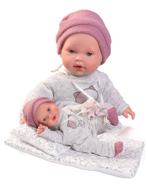 Antonio Juan 11115 KIKA - realistická bábika so zvukmi a mäkkým látkovým telom - 27 cm / od 3 rokov / 3x LR44