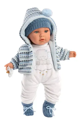 Llorens 42405 BABY ENZO - realistická bábika so zvukmi a mäkkým látkovým telom - 42 cm / od 3 rokov