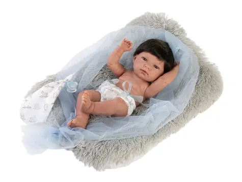Llorens 73803 NEW BORN CHLAPČEK - realistická bábika bábätko s celovinylovým telom - 40 cm / od 3 rokov