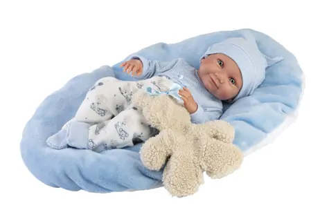 Llorens 73807 NEW BORN CHLAPČEK - realistická bábika bábätko s celovinylovým telom - 40 cm / od 3 rokov