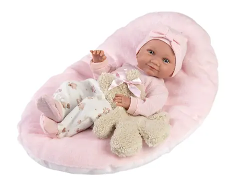 Llorens 73808 NEW BORN HOLČIČKA - realistická bábika bábätko s celovinylovým telom - 40 cm / od 3 rokov