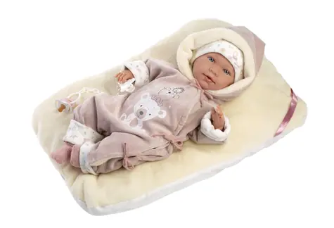 Llorens 74106 NEW BORN - realistická bábika bábätko so zvukmi a mäkkým látkovým telom - 42 cm / od 3 rokov