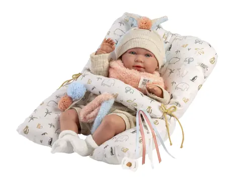 Llorens 74128 NEW BORN - realistická bábika bábätko so zvukmi a mäkkým látkovým telom - 42 cm / od 3 rokov