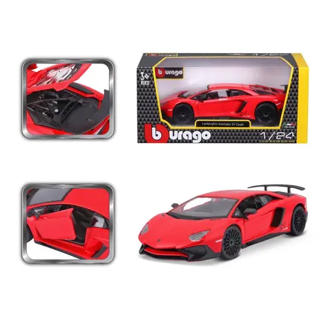 Bburago PLUS Lamborghini Aventador LP 750-4 SV Red / mierka 1:24