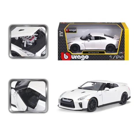 Bburago PLUS Nissan GT- R Metallic White / mierka 1:24