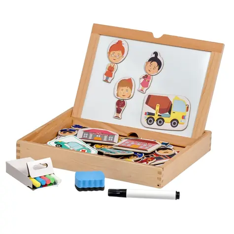 Lucy & Leo Uhádneš moje povolanie? drevená magnetická hra v kufríku / od 3 rokov