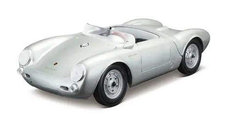 Maisto - PORSCHE 550 A SPYDER, strieborná, 1:18