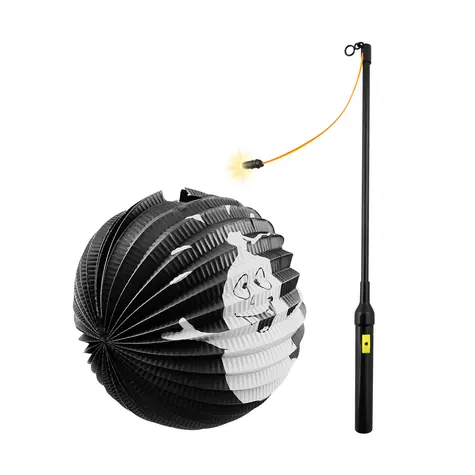 Rappa Lampión Halloween duch 25 cm so svietiacou paličkou 40 cm