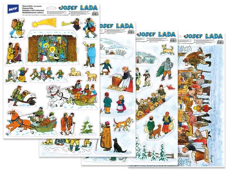 Rappa Okenné fólie vianoce Josef Lada VA019