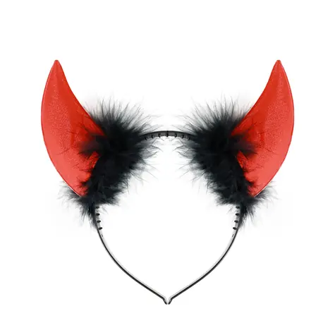 Rappa Čertie rohy s čiernym perím