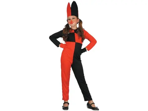 MaDe 00974 - Šaty na karneval - šašo, 120-130 cm