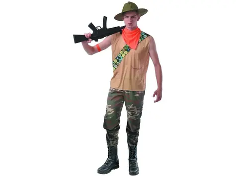 MaDe 09168 - Šaty na karneval - poľovník, L (56-58)