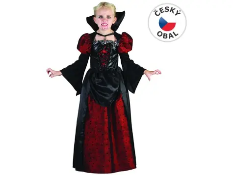 MaDe 09175 - Šaty na karneval - upírka, 120 - 130 cm